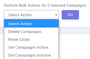 Campaigns Bulk Actions