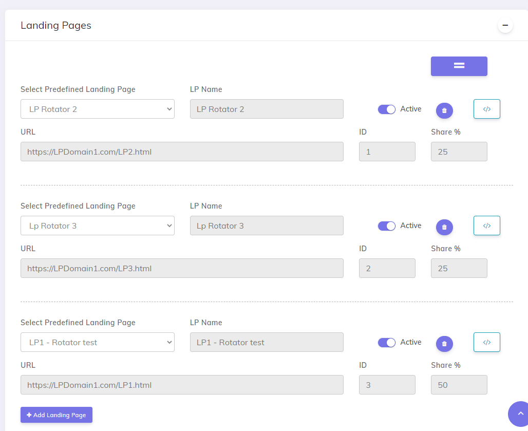 Campaign Rotator setup