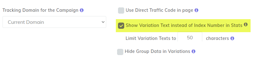MVLab Show variation text