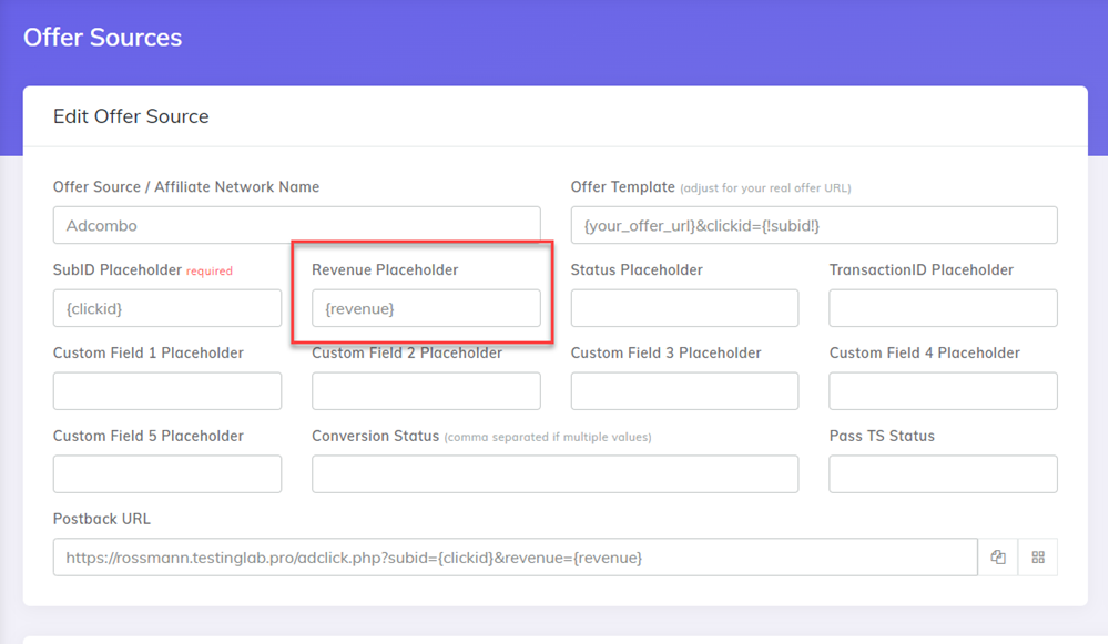 Revenue Paramater CPV Lab Pro