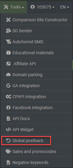 Salesdoubler Postback URL