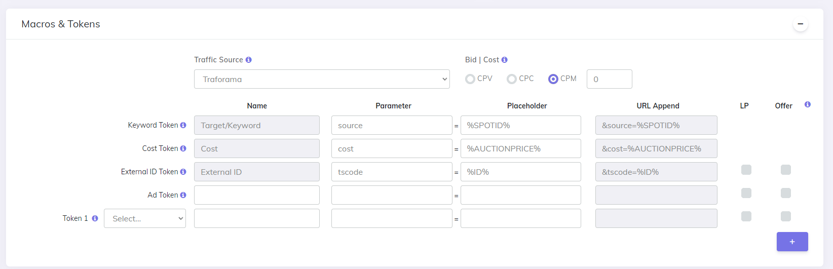  Traforama add new campaign macros and tokens