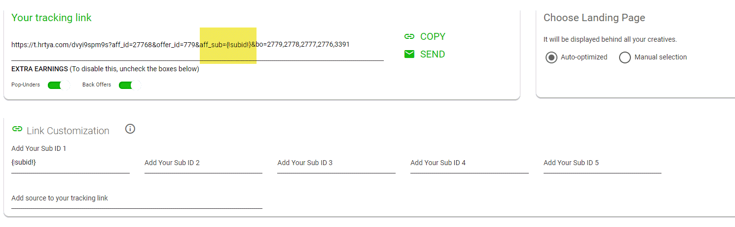 CrackRevenue Tracking Link