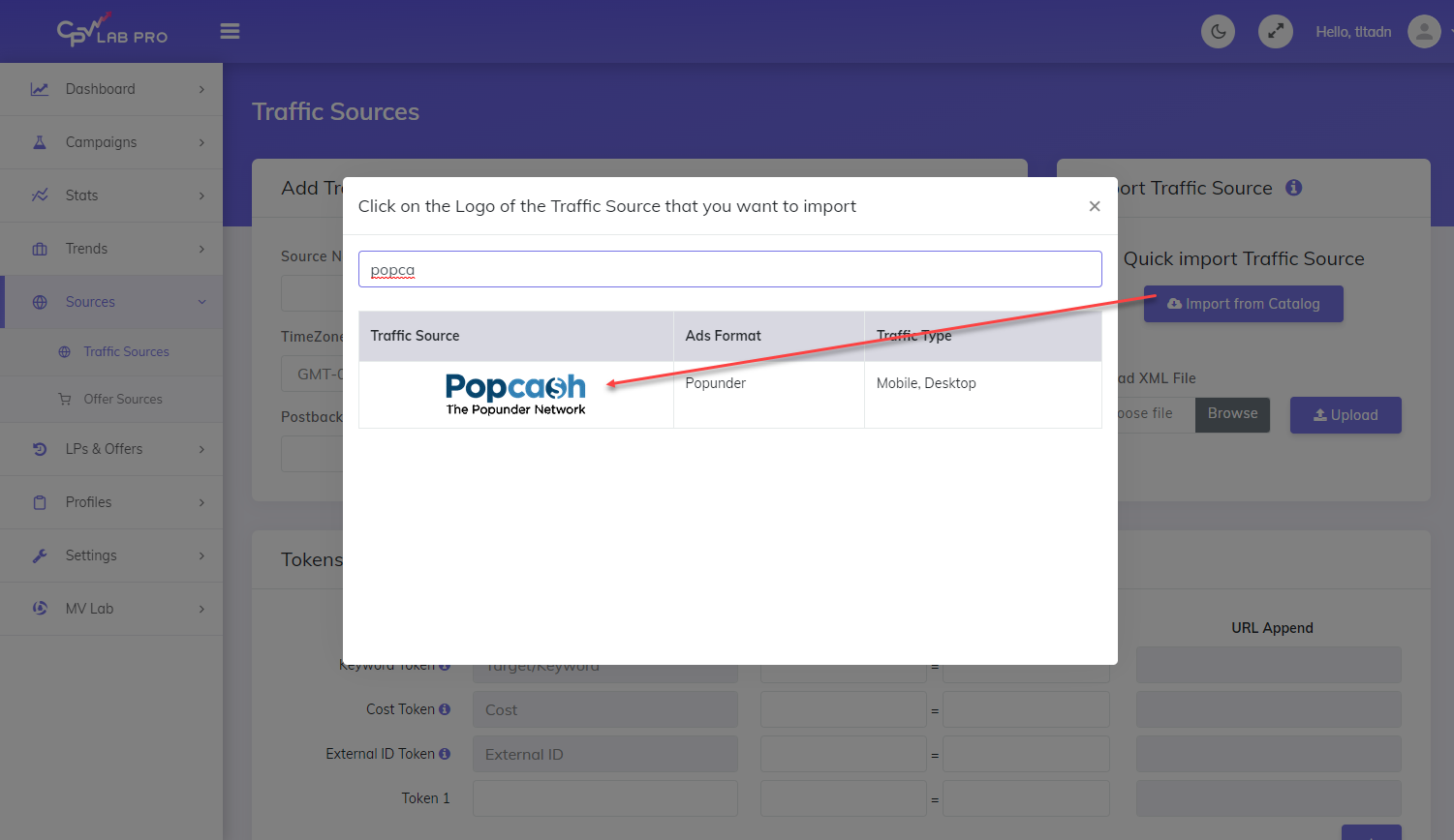 Popcash import