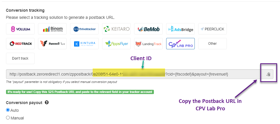 Zeropark import catalog