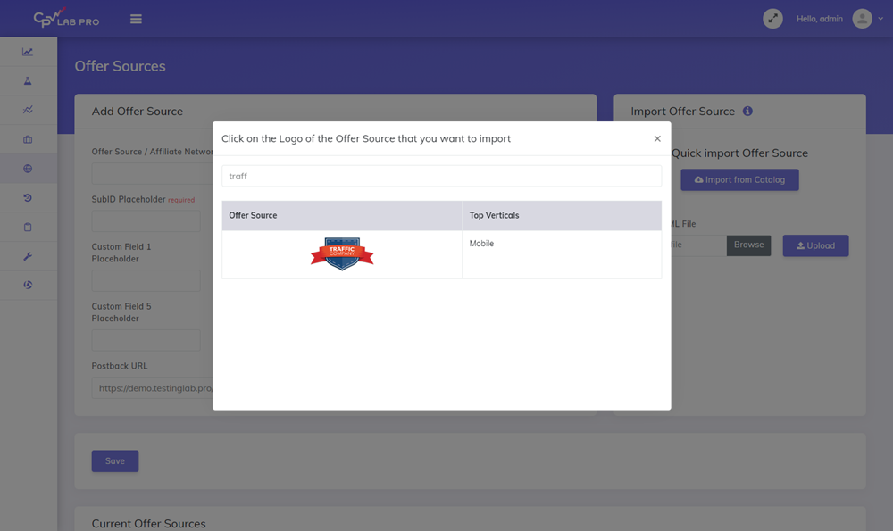 Add Traffic Company Offer Source