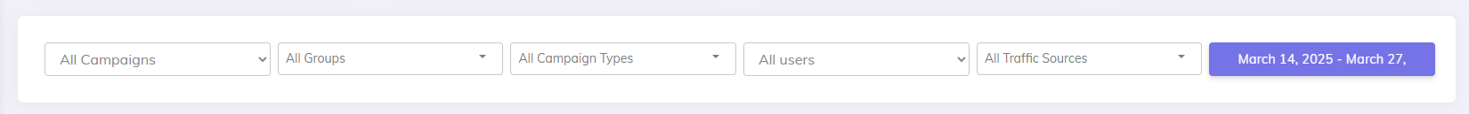 Campaigns status filter