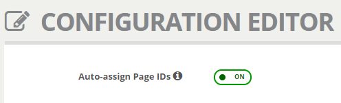 Configuration Auto assign IDs