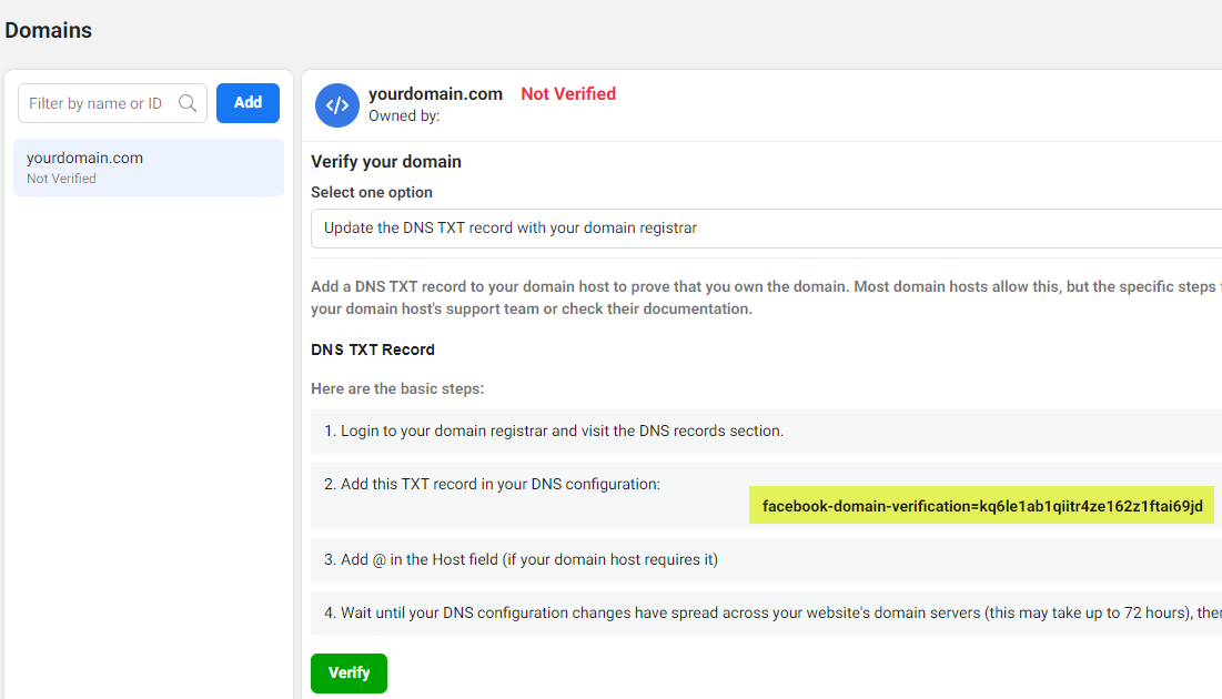 CAPI - Verify Domain 2