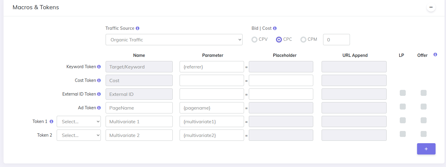 MV Lab Assign multivariate tokens for tracking