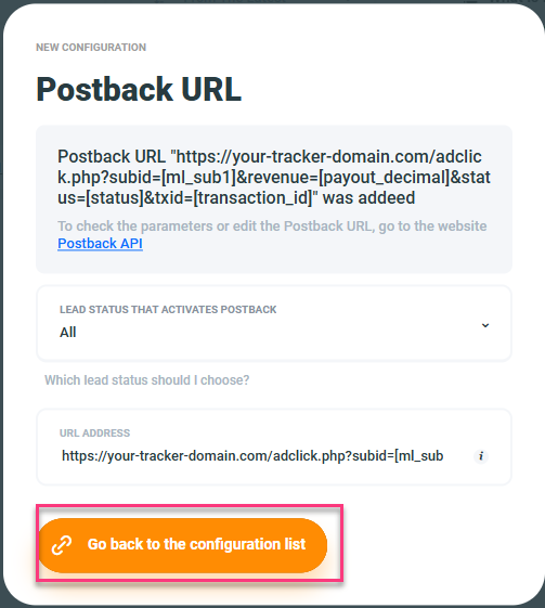 MyLead CPV Lab Pro Postback URL
