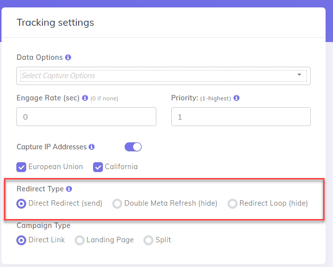 Redirect methods