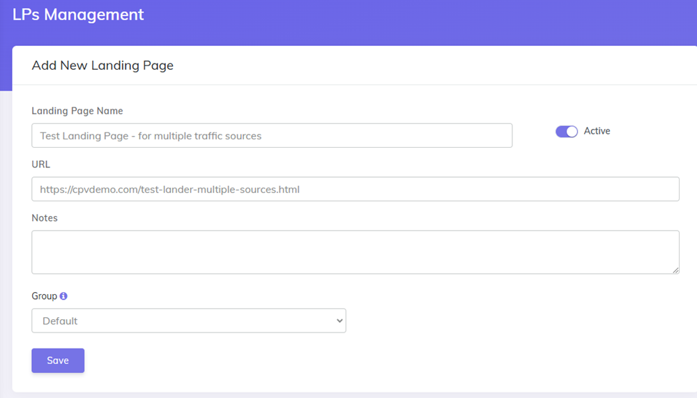 Setup your landing page in CPV Lab | CPV One