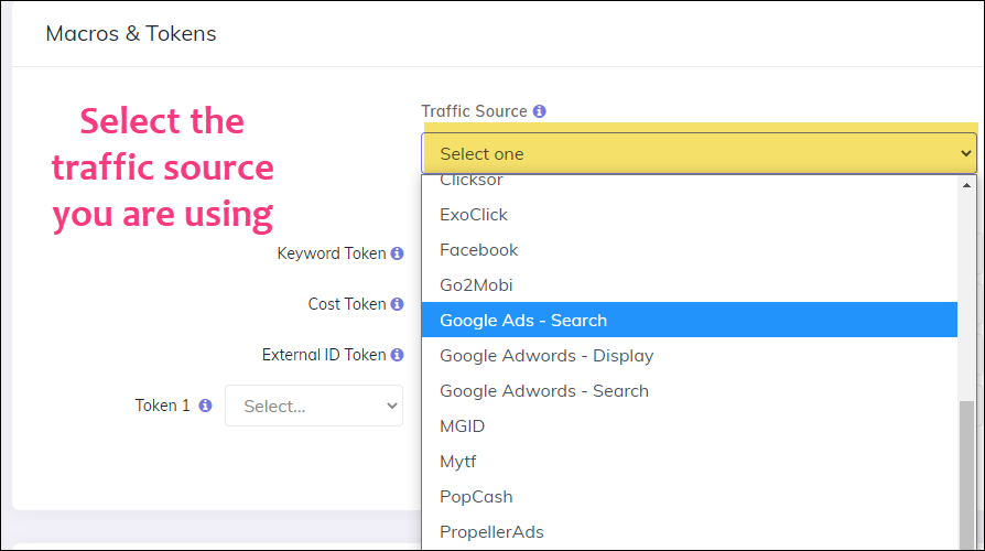 Shopify select traffic source