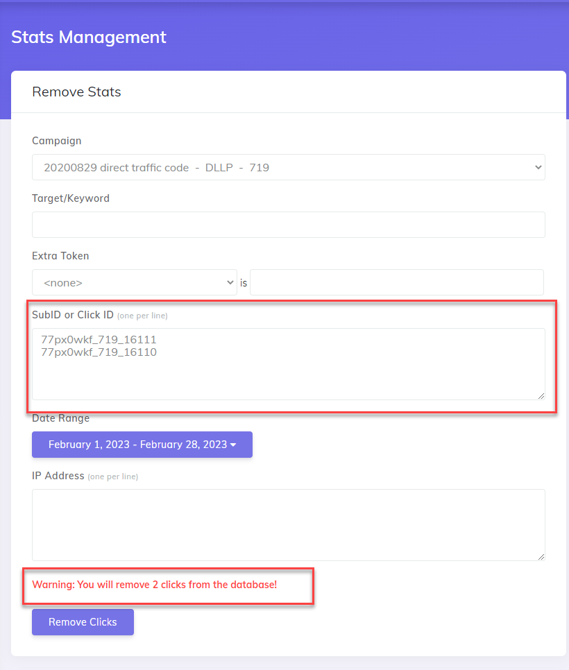 Stats Management updates