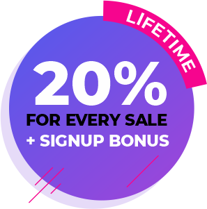 Earn 20% for every sale that you refer
