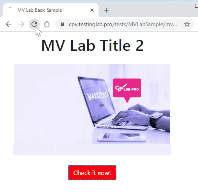 MV Lab - multivariate testing tool